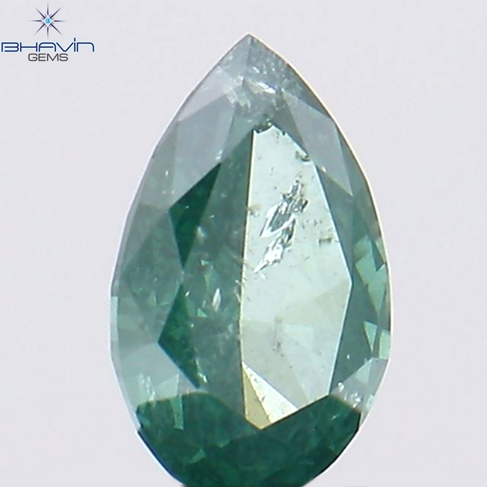 0.18 Pear Shape Natural Diamond Blue Color I1 Clarity (4.56 MM)