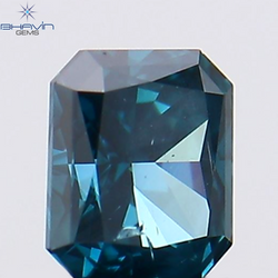 0.17 CT Radiant Shape Natural Diamond Blue Color VS2 Clarity (3.17 MM)