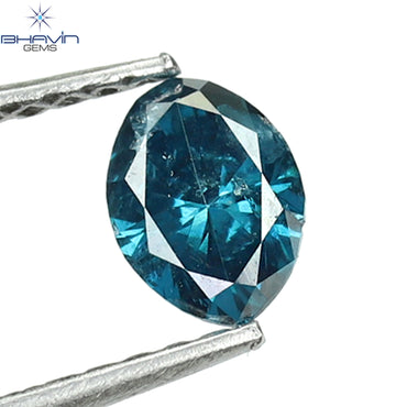 0.47 CT Marquise Diamond Blue Diamond I3 Clarity (6.23 MM)