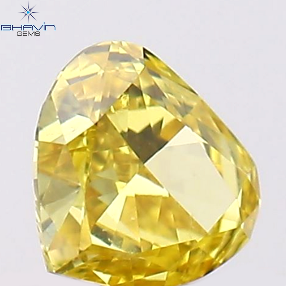 0.07 CT Heart Shape Natural Diamond Yellow Color VS2 Clarity (2.92 MM)