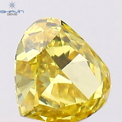 0.07 CT Heart Shape Natural Diamond Yellow Color VS2 Clarity (2.92 MM)