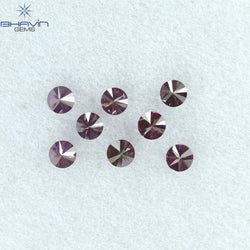 0.28 CT/8 PCS ラウンド ダイヤモンド ピンク色 天然ダイヤモンド I1 クラリティ (2.00 MM)