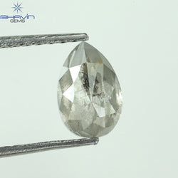 1.13 CT Pear Shape Natural Loose Diamond Salt And Pepper Color I3 Clarity (7.34 MM)