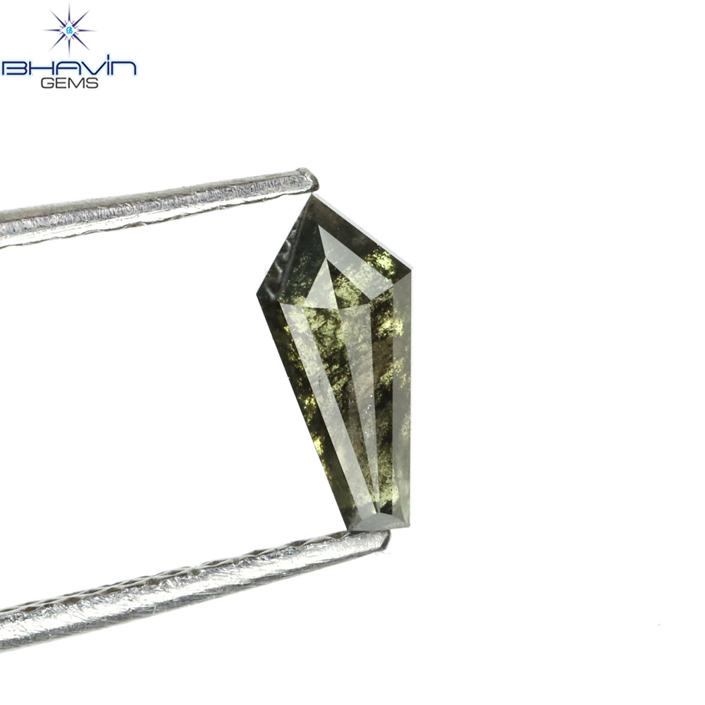0.37 CT Kite Diamond Natural Loose Diamond Salt And Pepper Color I3 Clarity (7.30 MM)