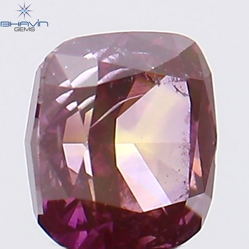 0.24 CT Cushion Shape Natural Diamond Pink Color SI1 Clarity (3.60 MM)