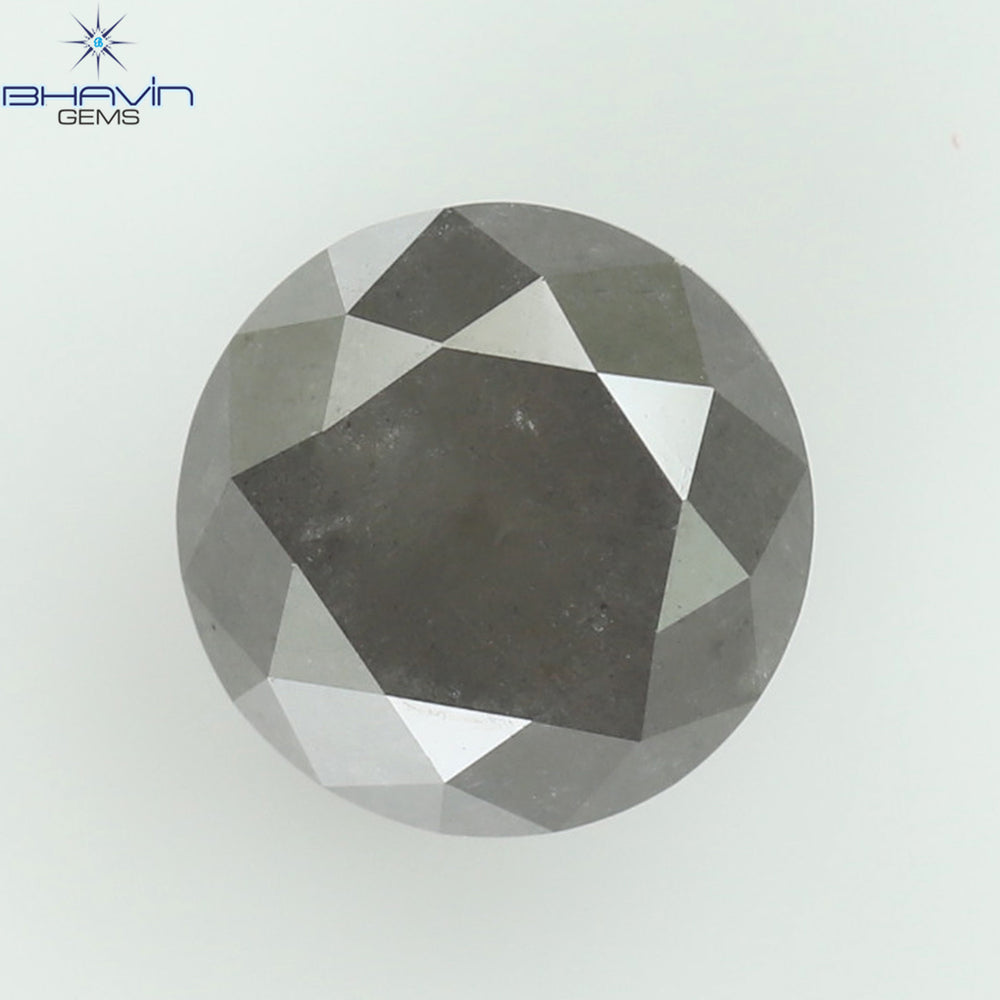1.07 CT Round Shape Natural Loose Diamond Gray Color I3 Clarity (5.89 MM)