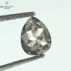 0.39 CT Pear Shape Natural Loose Diamond Salt And Pepper Color I3 Clarity (5.27 MM)