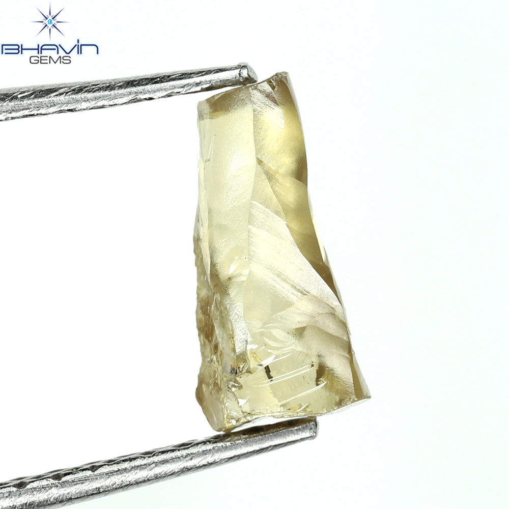 0.77 CT Rough Shape Natural Diamond Brown Color SI Clarity (8.40 MM)