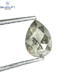 0.49 CT Pear Shape Natural Loose Diamond Salt And Pepper Color I3 Clarity (6.15 MM)