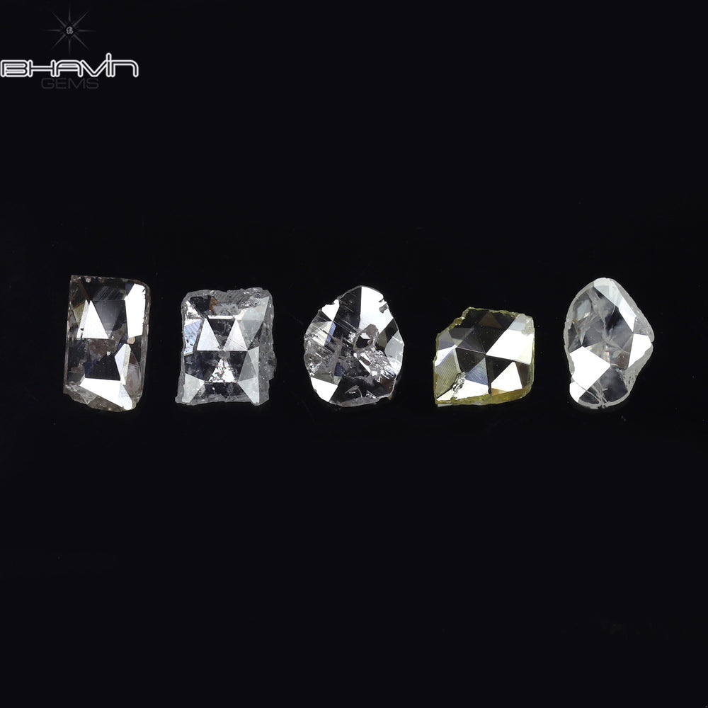 0.90 CT/5 Pcs Rosecut Polki Shape Natural Diamond White Color I2 Clarity (5.75 MM)