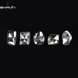 0.90 CT/5 Pcs Rosecut Polki Shape Natural Diamond White Color I2 Clarity (5.75 MM)