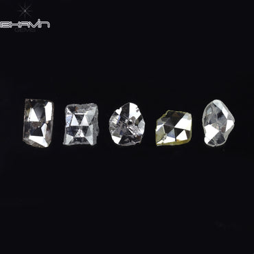 0.90 CT/5 Pcs Rosecut Polki Shape Natural Diamond White Color I2 Clarity (5.75 MM)