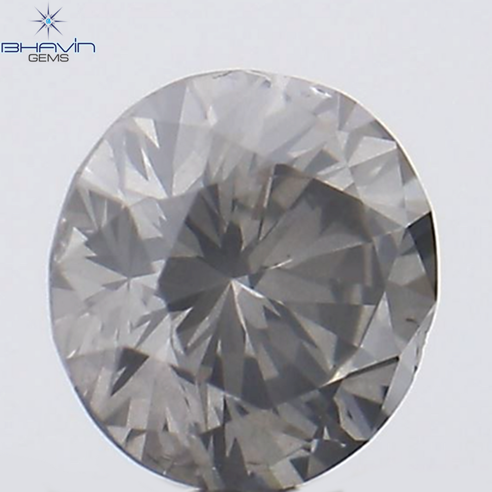 0.19 CT Round Shape Natural Diamond Orange Yellow Color SI2 Clarity (3.66 MM)