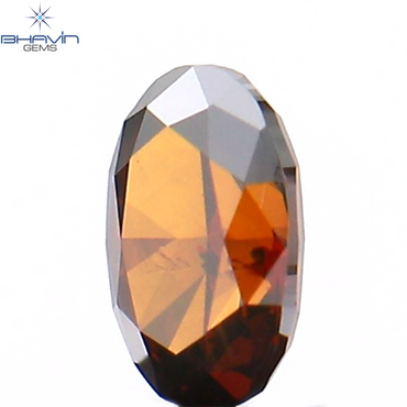 0.18 CT Oval Shape Natural Diamond Cognac Color SI1 Clarity (4.10 MM)