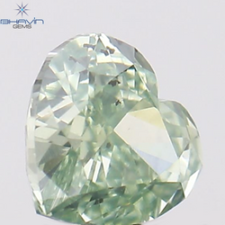 0.16 CT Heart Shape Natural Diamond Green Color SI1 Clarity (3.57 MM)