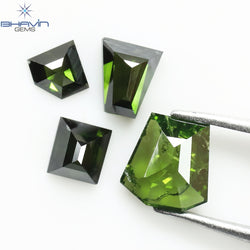 0.53 CT/4 Pcs, Mix Diamond, Green Color, SI2 Clarity