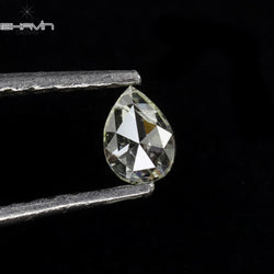 1.00 CT ペアシェイプ ナチュラル ダイヤモンド グレー グリーン カラー SI2 クラリティ (7.07 MM)