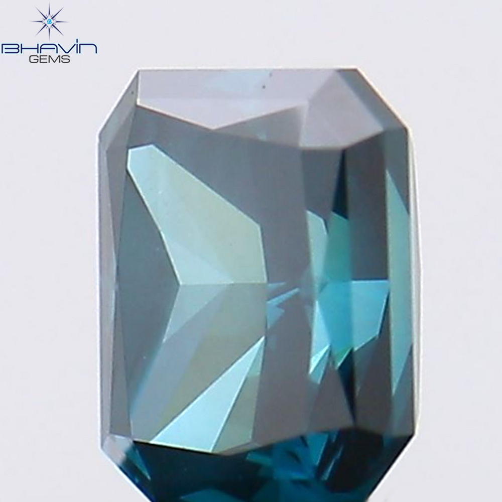 0.30 CT Radiant Shape Natural Diamond Blue Color VS2 Clarity (4.04 MM)