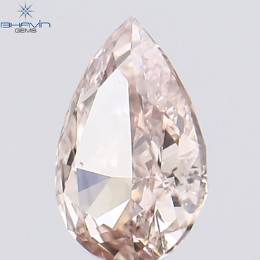 0.15 CT Pear Shape Natural Diamond Pink Color SI1 Clarity (4.30 MM)