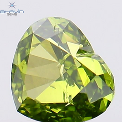 0.30 CT Heart Shape Natural Diamond Green Color SI2 Clarity (5.67 MM)