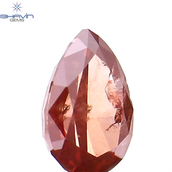 0.26 CT Pear Shape Natural Diamond Pink Color I1 Clarity (4.82 MM)