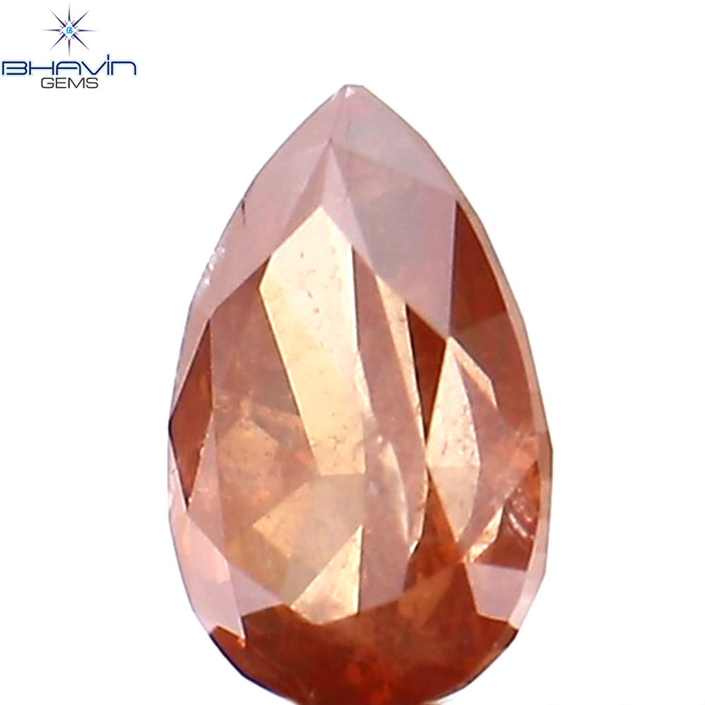 0.33 CT Pear Shape Natural Diamond Pink Color I1 Clarity (5.25 MM)