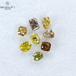 0.93 CT/8 Pcs Mix Shape Natural Diamond Mix Color VS2 Clarity (3.50 MM)