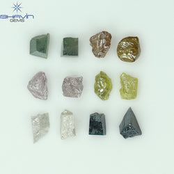 6.51 CT/51 PCS Mix Color Rough Diamond Natural loose Diamond I3 Clarity (3.41 MM)