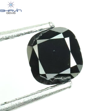 0.52 CT Cushion Shape Natural Diamond Black Color Opaque Clarity (4.40 MM)
