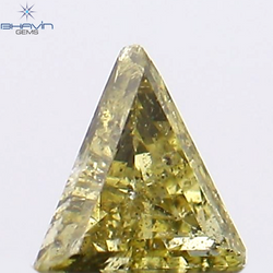 0.12 CT トライアングル シェイプ ナチュラル ダイヤモンド グリーン カラー SI2 クラリティ (3.44 MM)