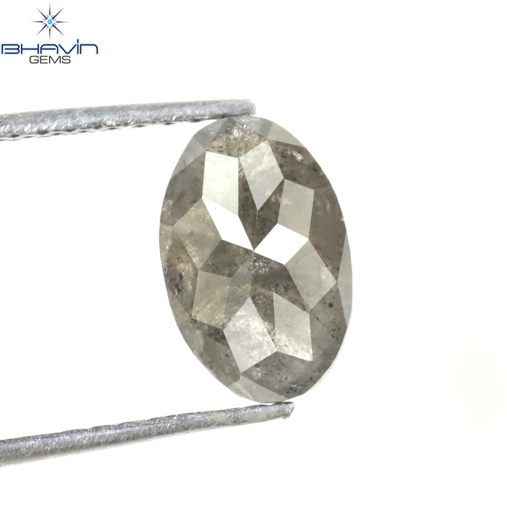 1.68 CT Oval Shape Natural Diamond Salt And Pepper Color I3 Clarity (9.25 MM)