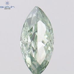 0.36 CT マーキス シェイプ ナチュラル ダイヤモンド グリーンがかったブルー カラー SI1 クラリティ (6.85 MM)