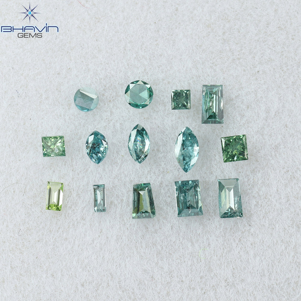 0.29 CT/14 PCS Mix Diamond Natural diamond Blue Diamond SI Clarity (2.35 MM)