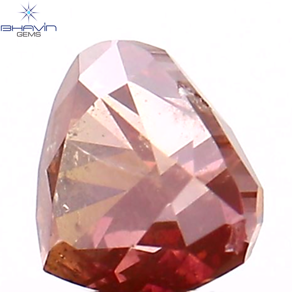 0.27 CT ハート シェイプ ナチュラル ダイヤモンド エンハンスト ピンク カラー I1 クラリティ (3.99 MM)