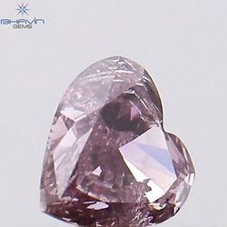 0.21 CT Heart Shape Natural Diamond Pink Color SI2 Clarity (3.88 MM)