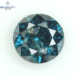 0.45 CT Round Diamond Natural Diamond Blue Color I3 Clarity (4.86 MM)