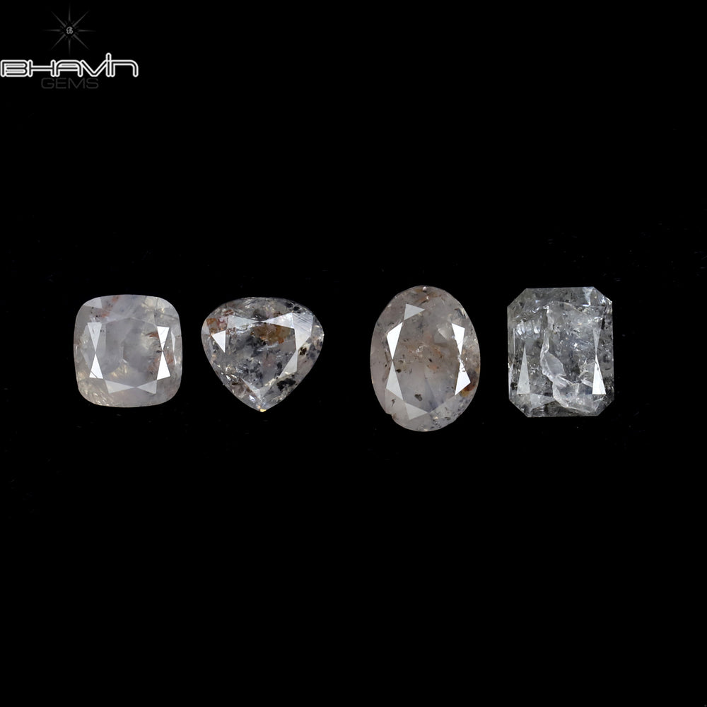 1.26 CT/4 PCS Mix Shape Natural Diamond White Color I3 Clarity (4.20 MM)