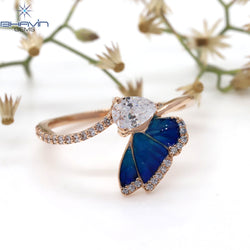 Round Diamond White Diamond Natural Diamond Ring Gold Ring Engagement Ring