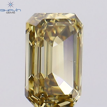 0.43 CT Emerald Shape Natural Diamond Yellow Color VS1 Clarity (4.98 MM)
