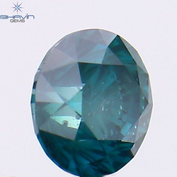 0.39 CT Round Shape Natural Diamond Blue Color SI2 Clarity (4.45 MM)