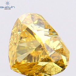 0.22 CT Heart Shape Natural Diamond Yellow Color SI1 Clarity (3.68 MM)