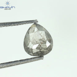 0.39 CT ペアシェイプ ナチュラル ルース ダイヤモンド ソルト アンド ペッパー カラー I3 クラリティ (5.27 MM)