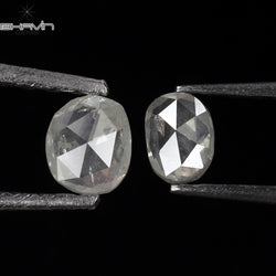 0.22 CT/2 PCS Oval Shape Natural Diamond White Color I3 Clarity (3.40 MM)