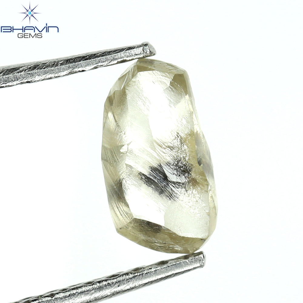 0.79 CT Rough Shape Natural Diamond Brown Color I1 Clarity (6.94 MM)