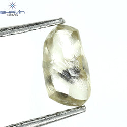 0.79 CT Rough Shape Natural Diamond Brown Color I1 Clarity (6.94 MM)