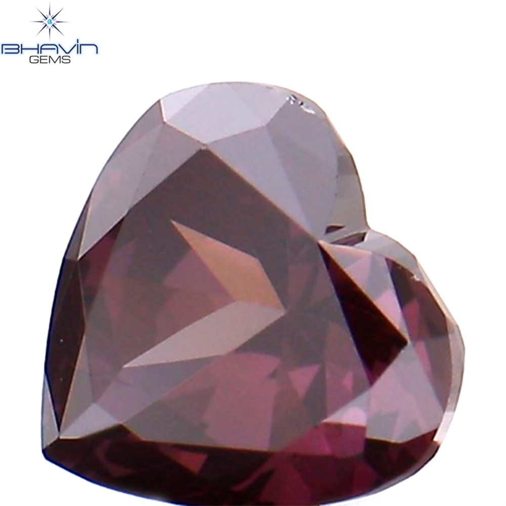0.23 CT Heart Shape Enhanced Pink Color Natural Loose Diamond VS1 Clarity (3.80 MM)