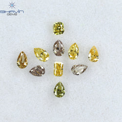 0.65 CT/10 Pcs Mix Shape Natural Diamond Mix Color VS2 Clarity (3.43 MM)
