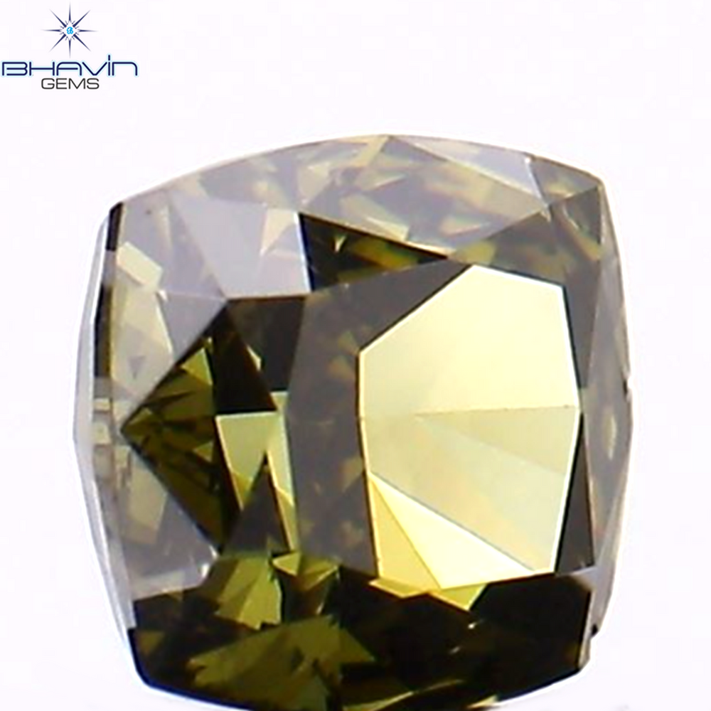 0.20 CT Cushion Shape Natural Loose Diamond Green Color VS1 Clarity (3.38 MM)