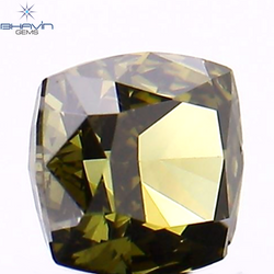 0.20 CT Cushion Shape Natural Loose Diamond Green Color VS1 Clarity (3.38 MM)