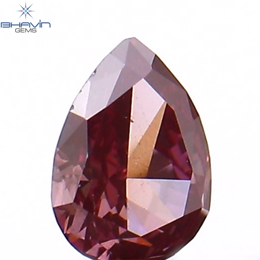 0.08 CT Pear Shape Natural Diamond Pink Color VS2 Clarity (3.35 MM)